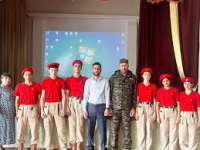 Герой России Темирлан Абуталимов стал гостем махачкалинского лицея Nº39